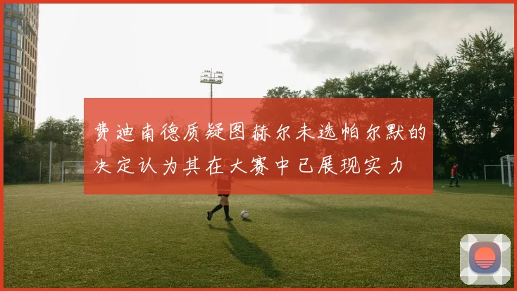 费迪南德质疑图赫尔未选帕尔默的决定认为其在大赛中已展现实力